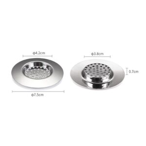 Eurollar Shower Drain Cover Hair Catcher, Bathroom Sink Drain Strainer, Stainless Steel Bathtub Drain Filter Basket, Anti Clog Shower Hair Catcher, for Kitchen, Laundry, Bathroom,