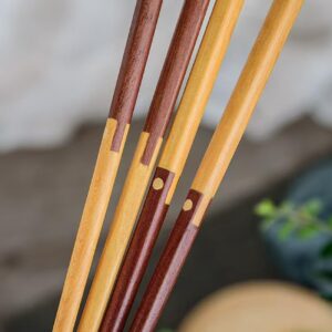 Custom Sandalwood Chopsticks, Engraved With Personalized Names Classic Japanese Style Wood Chop Sticks Set For Chinese Theme Wedding, Housewarmings,Birthday Party Favors and Gifts