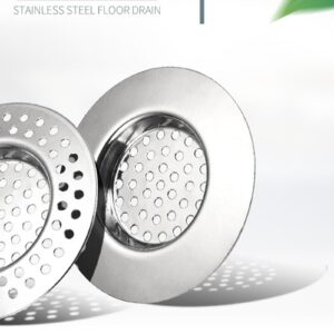 Eurollar Shower Drain Cover Hair Catcher, Bathroom Sink Drain Strainer, Stainless Steel Bathtub Drain Filter Basket, Anti Clog Shower Hair Catcher, for Kitchen, Laundry, Bathroom,