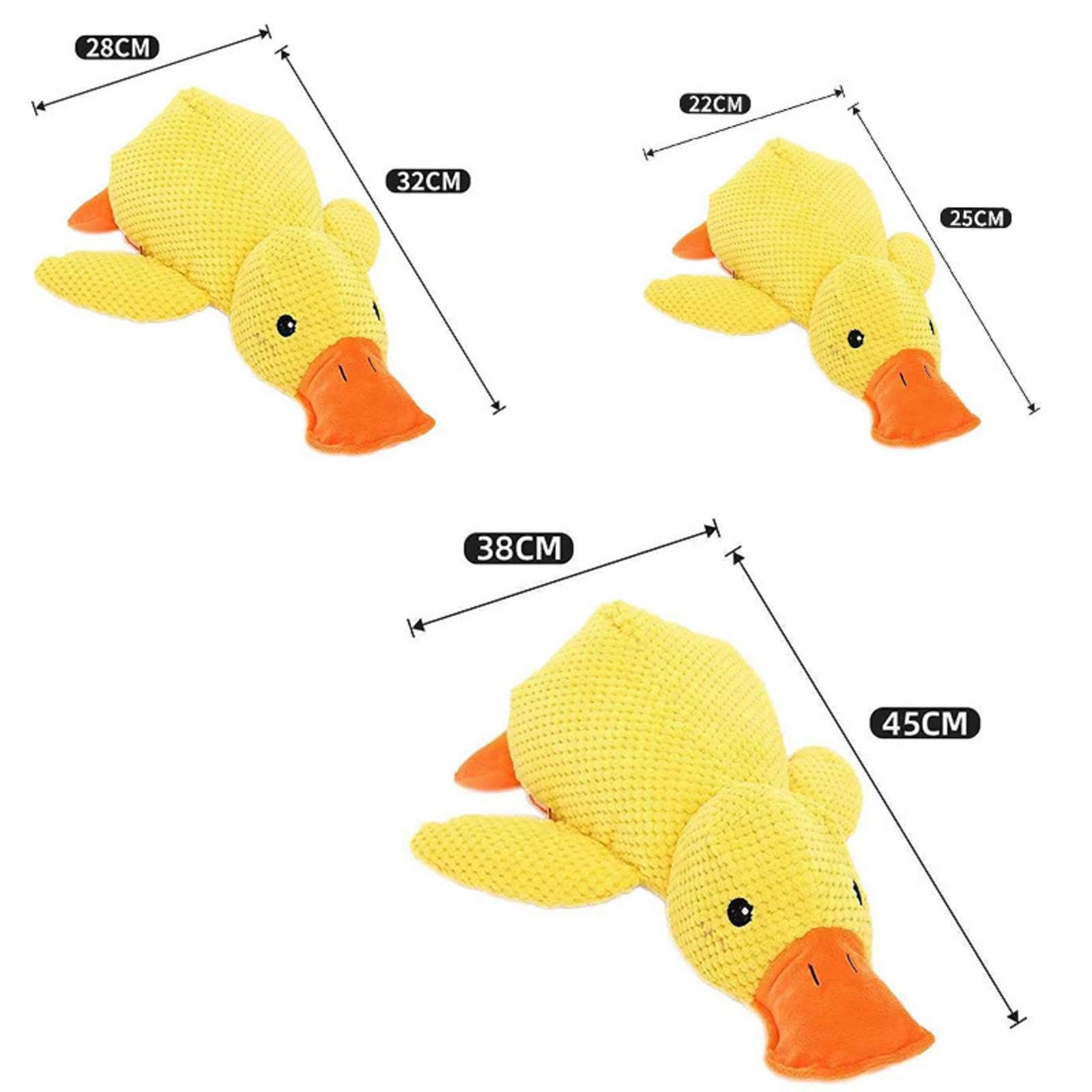 Grishay Calm Duck Dog Toy, Outfany Calm Duck, Calming Duck Toy for Dogs, Dogs Emotional Support Duck, Calming Duck Dog Toy Bright Yellow, Pet Paradise Duck, Yellow Calming Duck for Dogs (Green*2,S,M)