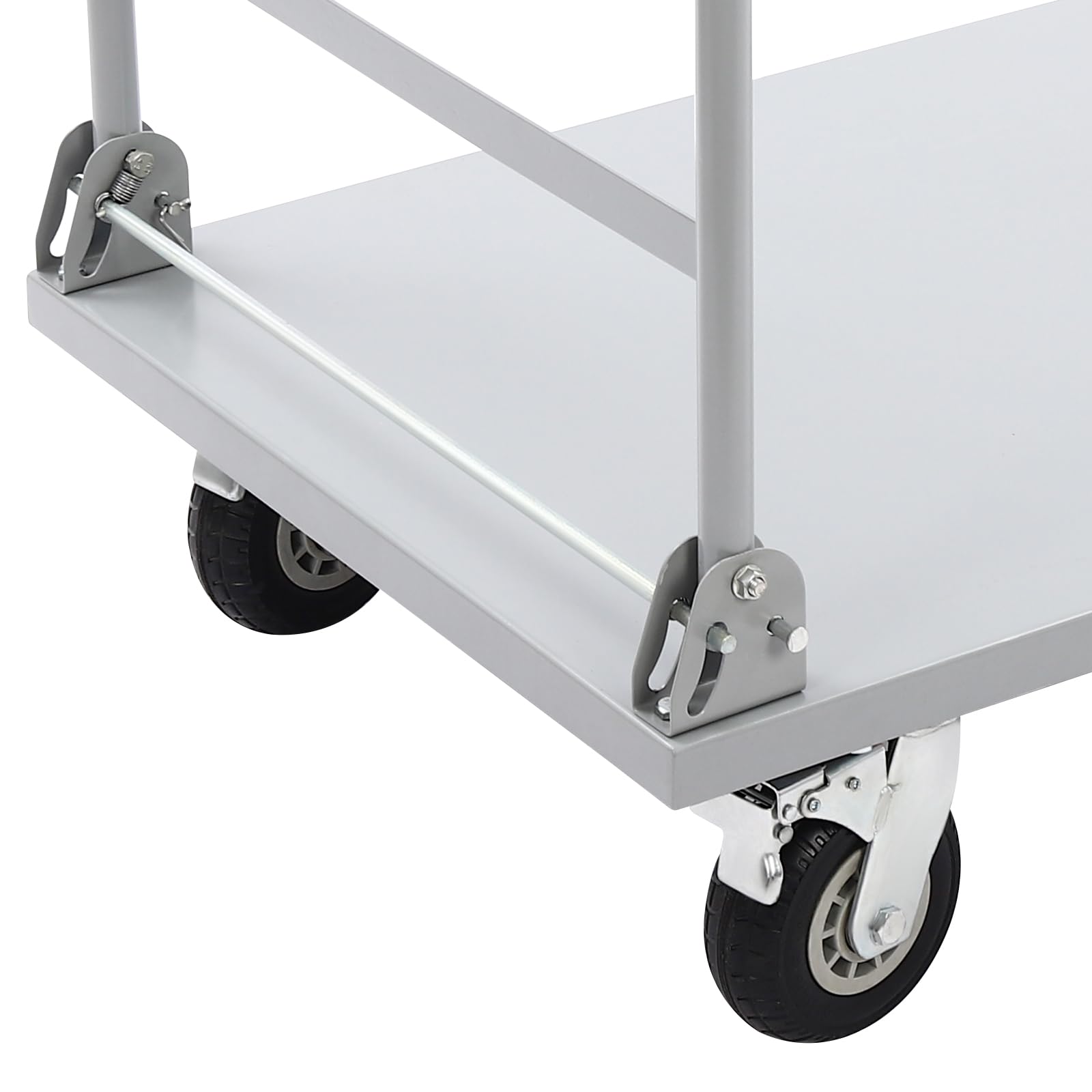 2000 LBS Heavy Duty Platform Cart Industrial Dolly Cart Hand Truck, 36" x 24" Platform Truck Flat Cart Push Cart Dolly with Foldable Handle for Groceries, Warehouse (36" x 24" Sliver)