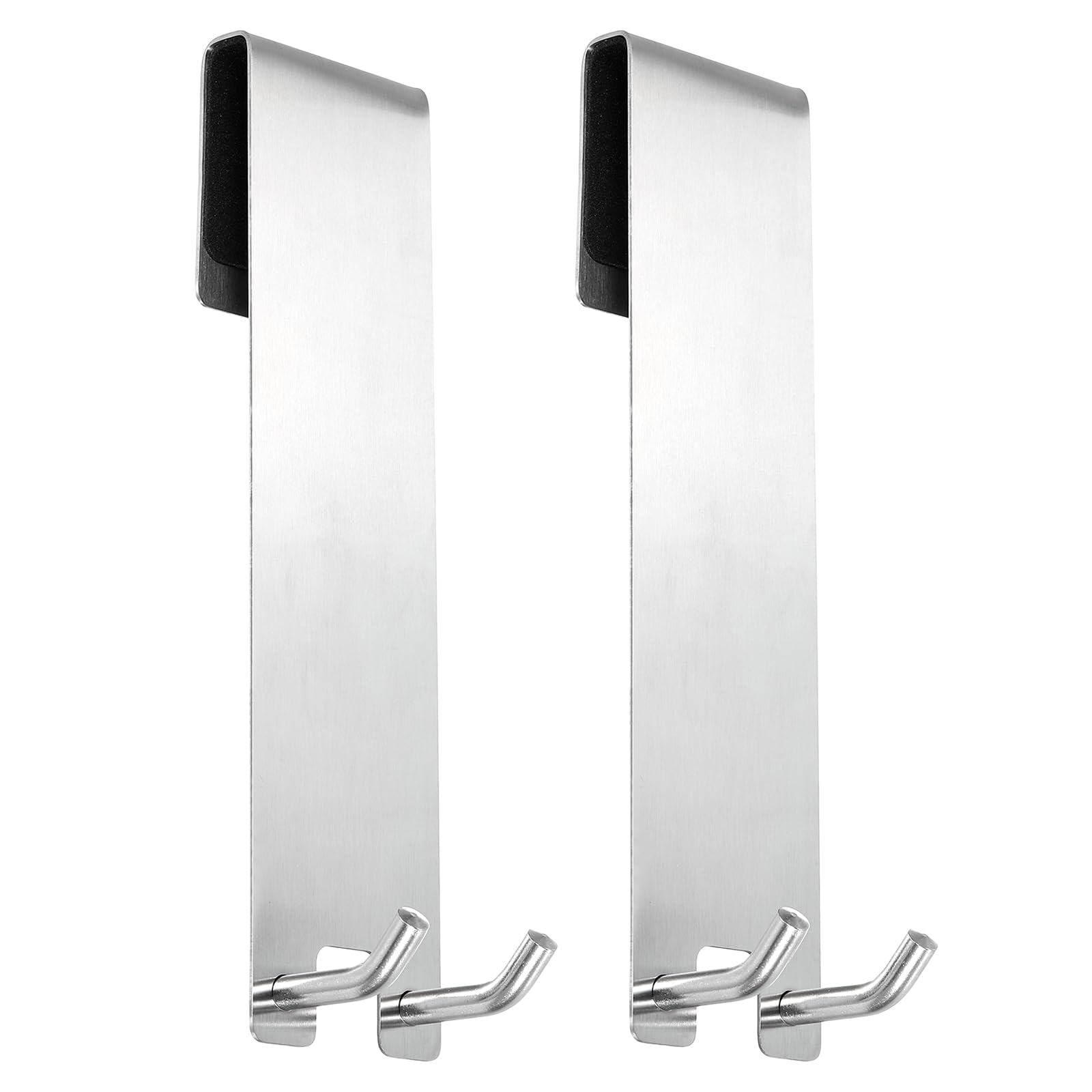 uxcell 2 Pcs Shower Door Hooks, 7.1 Inch Stainless Steel Extended Over Door Hooks Glass Door Hook Shower Towel Hooks for Frameless Glass Shower Door, Silver