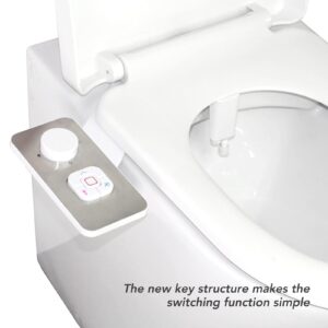 Slim Bidet Toilet Seat Attachment NonElectric Dual Nozzle SelfCleaning Feminine Butt Wash Bidet Attachment 7/8 Inch Tee