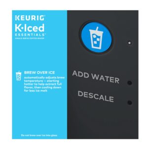 K- Iced Essentials Coffee Maker, Hot and Iced Coffee, Brew Over Ice Button, 4 Cup Sizes, 36oz Reservoir, My K- Cup Compatible,BLACK