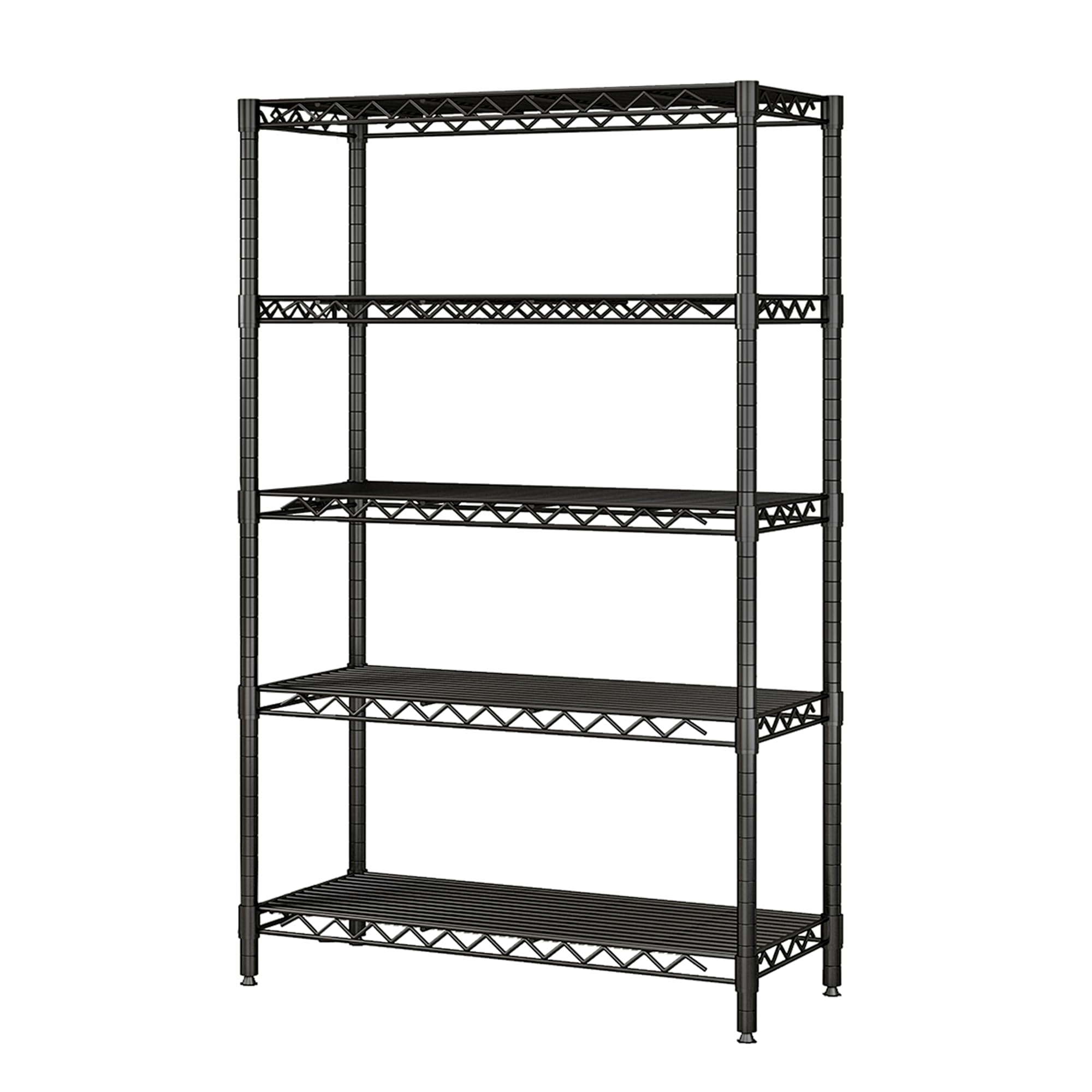 Qiaoxuan 5 Wire Shelving Utility Storage Shelf, Adjustable Heavy Duty Storage Shelving Unit, Metal Organizer Wire Rack, Standing Shelf for Laundry Bathroom Kitchen Garage (36" X 14" X 71")