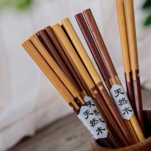 Custom Sandalwood Chopsticks, Engraved With Personalized Names Classic Japanese Style Wood Chop Sticks Set For Chinese Theme Wedding, Housewarmings,Birthday Party Favors and Gifts