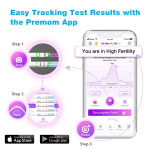 Easy@Home Digital Basal Thermometer with Blue Backlight LCD Display + Easy@Home Ovulation Test Strips, 25 Pack Fertility Tests + Easy@Home Pregnancy Test Sticks