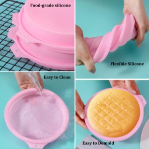 4 Pieces Air Fryer Egg Molds Air Fryer Egg Silicone Pans Muffin Top Silicone Pan 4 Inch Silicone Cake Mold for Cake, Muffin Top(Blue)