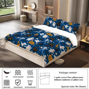 Halloween Comforter Sets Pumpkin Bat Cobweb Pattern Bedding Set Plaid Duvet Cover Soft Microfiber Halloween Theme Comforter Cover with 2 Pillowcase and 1 Comforter (Halloween2,Twin66”X90“)