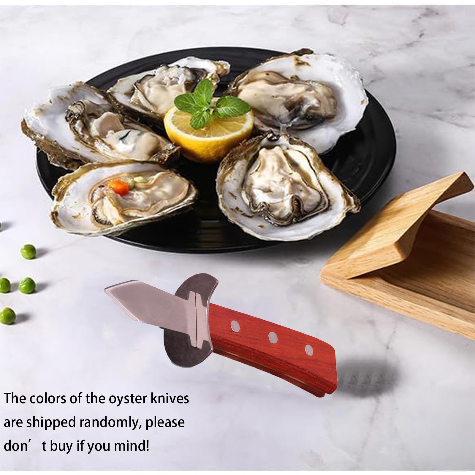 Oyster Clamp, Seafood Tools Oyster Shucking Knife, Oyster Clamp Wood Suit, Seafood Safety Hand Guard For Home Use