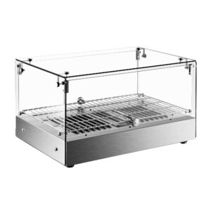 hakka commercial food warmer, 1-tier electric showcase pizza warmer countertop 35l adjustable tempreture pastry display case for buffet restaurant bakeshop snack bar