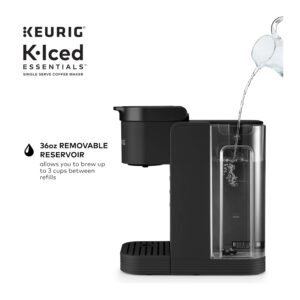 K- Iced Essentials Coffee Maker, Hot and Iced Coffee, Brew Over Ice Button, 4 Cup Sizes, 36oz Reservoir, My K- Cup Compatible,BLACK