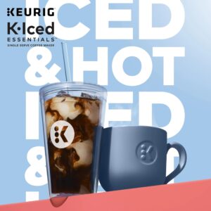 K- Iced Essentials Coffee Maker, Hot and Iced Coffee, Brew Over Ice Button, 4 Cup Sizes, 36oz Reservoir, My K- Cup Compatible,BLACK