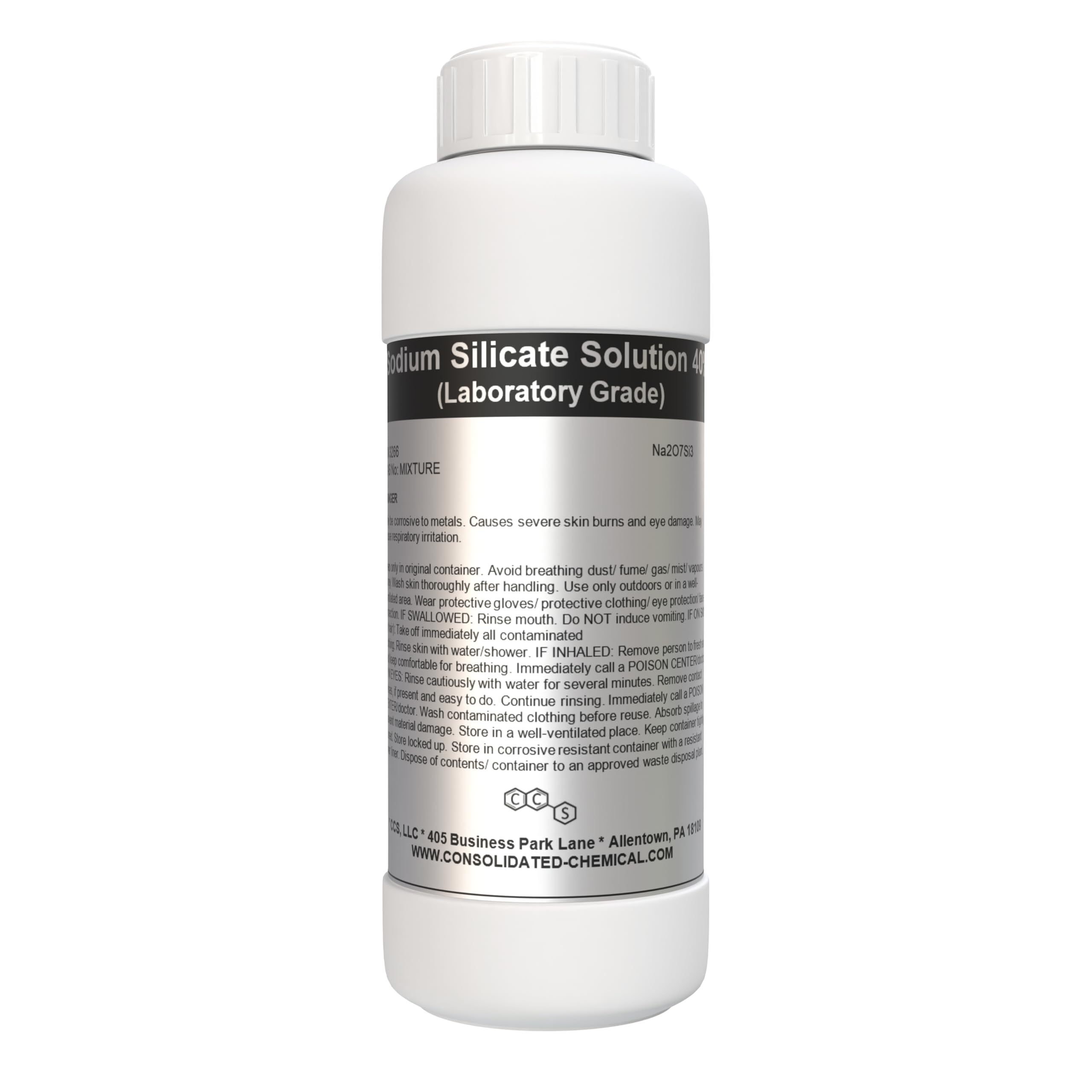 Sodium Silicate 40% Solution - New Tamper-Evident Sealed Bottles (100mL (3.3 Fl Oz))