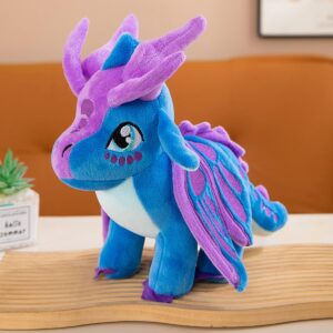 Soft Wings Dragon Plush Toy Cute Fire Dragon Stuffed Animals Pterosaur Plush Flying Dragon Pillow Plushies Gifts for Fans Kids Boys Girls,30cm(Silkwing)