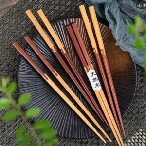 Custom Sandalwood Chopsticks, Engraved With Personalized Names Classic Japanese Style Wood Chop Sticks Set For Chinese Theme Wedding, Housewarmings,Birthday Party Favors and Gifts