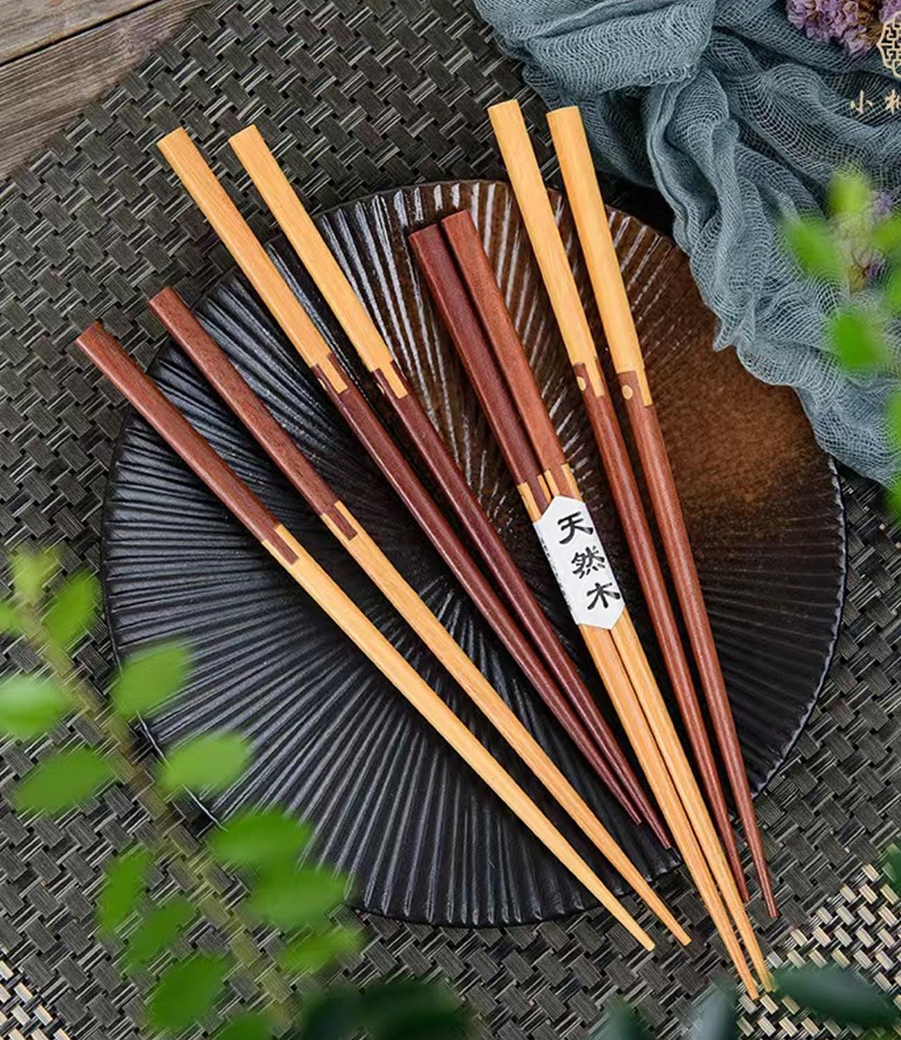 Custom Sandalwood Chopsticks, Engraved With Personalized Names Classic Japanese Style Wood Chop Sticks Set For Chinese Theme Wedding, Housewarmings,Birthday Party Favors and Gifts