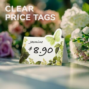 110 PCS Tent Cards, Small Place Cards with Elegant Floral Butterfly Design Delicate Seating Cards Blank Name Cards Escort Cards for Wedding, Table, Dinner Parties, Receptions (Each Measures 2” x 3.5”)