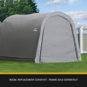 Shed-in-a-Box 10 x 10 x 8 ft Replacement Cover Kit Round 7 oz. Gray