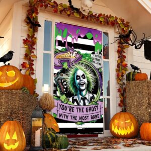 Vohado Door Cover It's Showtime Never Trust The Living Halloween Party Decoration Front Porch Indoor Outdoor Patio Banner Decor