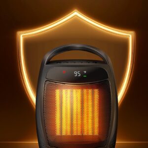 GiveBest Space Heater, 1500W Portable Electric Heaters for Indoor Use, Heater for Office with Remote Thermostat, ECO Mode, 12H Timer, Quiet Safe Small Heater for Bedroom Living Room