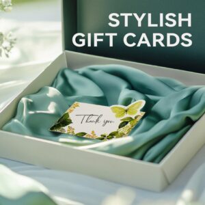 110 PCS Tent Cards, Small Place Cards with Elegant Floral Butterfly Design Delicate Seating Cards Blank Name Cards Escort Cards for Wedding, Table, Dinner Parties, Receptions (Each Measures 2” x 3.5”)