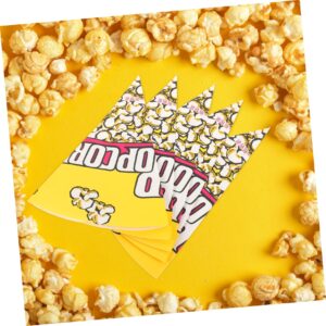 SECFOU 500 Pcs Triangle Paper Popcorn Bag Red Paper Bags Cone Popcorn Bag Cookie Containers Cardboard Popcorn Boxes Popcorn Food Bags Pink Paper Bags Food Cone Open Top Popcorn Bucket