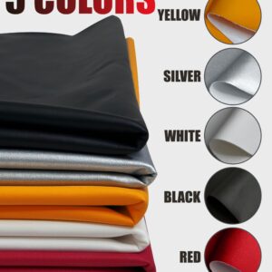 4-Way Stretch Vinyl Clothing Fabric Apparel Flexible Lightweight (16oz per Yard) PU Faux Leather 54" Wide Sold Continuous Yard - Strong Stretch Rebound, Create Outfits, Water Resistant, Stretch-White