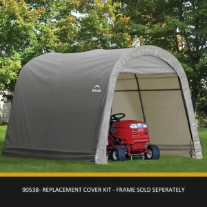 Shed-in-a-Box 10 x 10 x 8 ft Replacement Cover Kit Round 7 oz. Gray