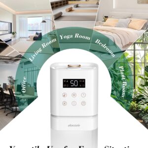 akacozie Humidifier Large Room Home Bedroom, 2.1Gal/8L Top Fill, Cool Mist Humidifiers for Bedroom with Essential Oil Diffuser, 360 Nozzle and Extended Tube for Indoor Plant, Whole House, Baby, Quiet