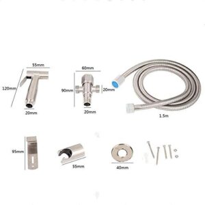 MINJING Bidet Shower Bidet Sprayer - Stainless Steel Women's wash Device Booster Nozzle Toilet Spray Gun Set Shower Washer Showerheads