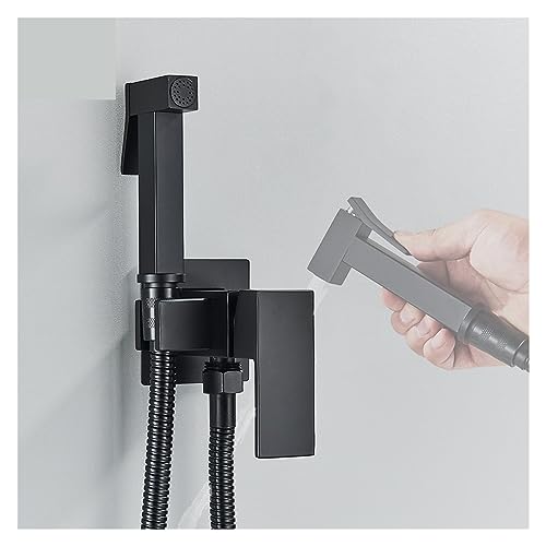 Black Bidet Faucet Wall Mounted Bathroom Shower Faucet Bidet Toilet Sprayer Bidet Toilet Washing Machine Mixer Faucet(Black B)