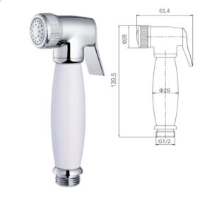 MINJING Shower Kit Bidet Muslim Shower tap into a Shower or Bidet - Toilet Spray Gun Set Bidet Washer Butt Washer Bidet Spray Gun Faucet Bidet