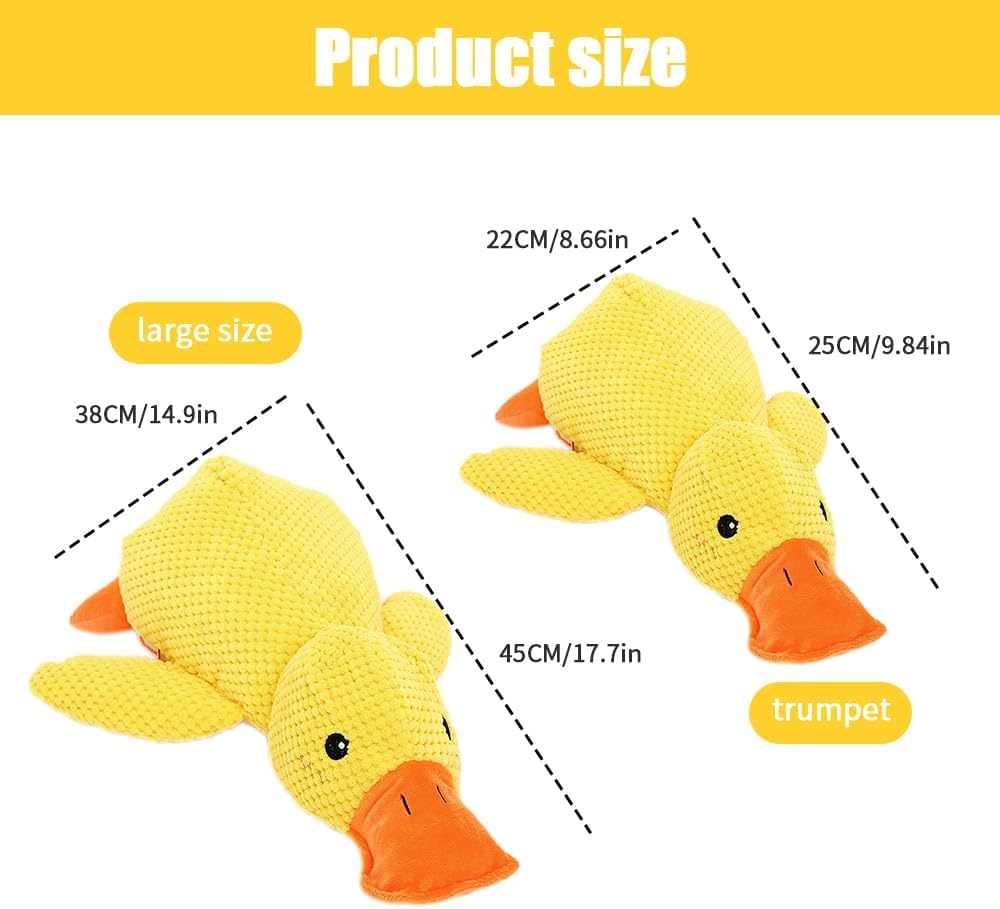 bokando Noovelo-Noovelo Calming Duck Toy, Calming Duck Dog Toy, Calming Duck Dog Toy Bright Yellow, Calming Duck Toy for Dogs, Best Friends Calming Duck Toy, Mellow Dog Calming Duck (Yellow+Yellow)