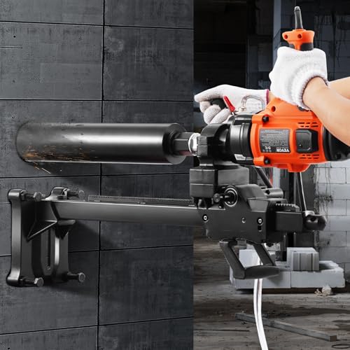 VEVOR Diamond Core Drill Machine, Wet and Dry Use, 0.8-6.3in Drilling Diameter Handheld Core Drill Rig with Stand and Core Drill Bit, 2000W Rugged Concrete Core Drill, For Concrete, Brick, Marble