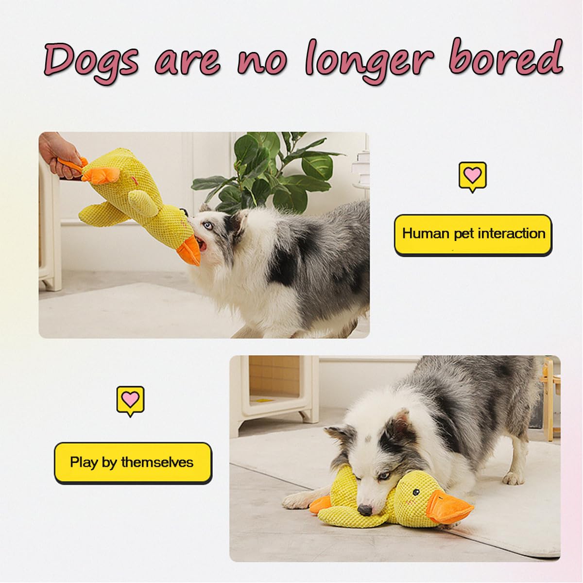 Sewosm Outfany Calm Duck, Libiyi Calm Duck, Calming Duck Toy for Dogs, The Mellow Dog Calming Duck, Best Friends Calming Duck Toy, Grishay Calm Duck Dog Toy for All Indoor Dogs (L)