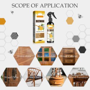 Natural Micro-Molecularized Beeswax Spray, 2024 Upgrade Beeswax Spray Furniture Polish Beeswax Wood Polish, Beeswax Furniture Polish Spray Bees Wax Furniture Polish (1PC)