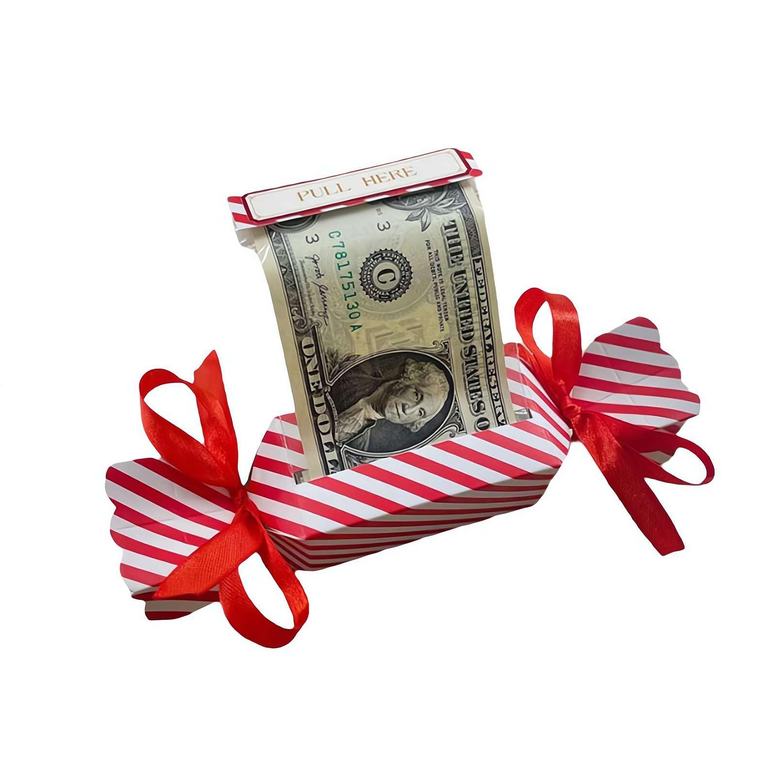 Christmas Money Dispenser and Money Box,Merry Christmas Money Box for Cash Gift,Christmas Money Holder Ornaments,Funny Christmas Money Pull Box for Kids Adults Friends (Cane Candy)