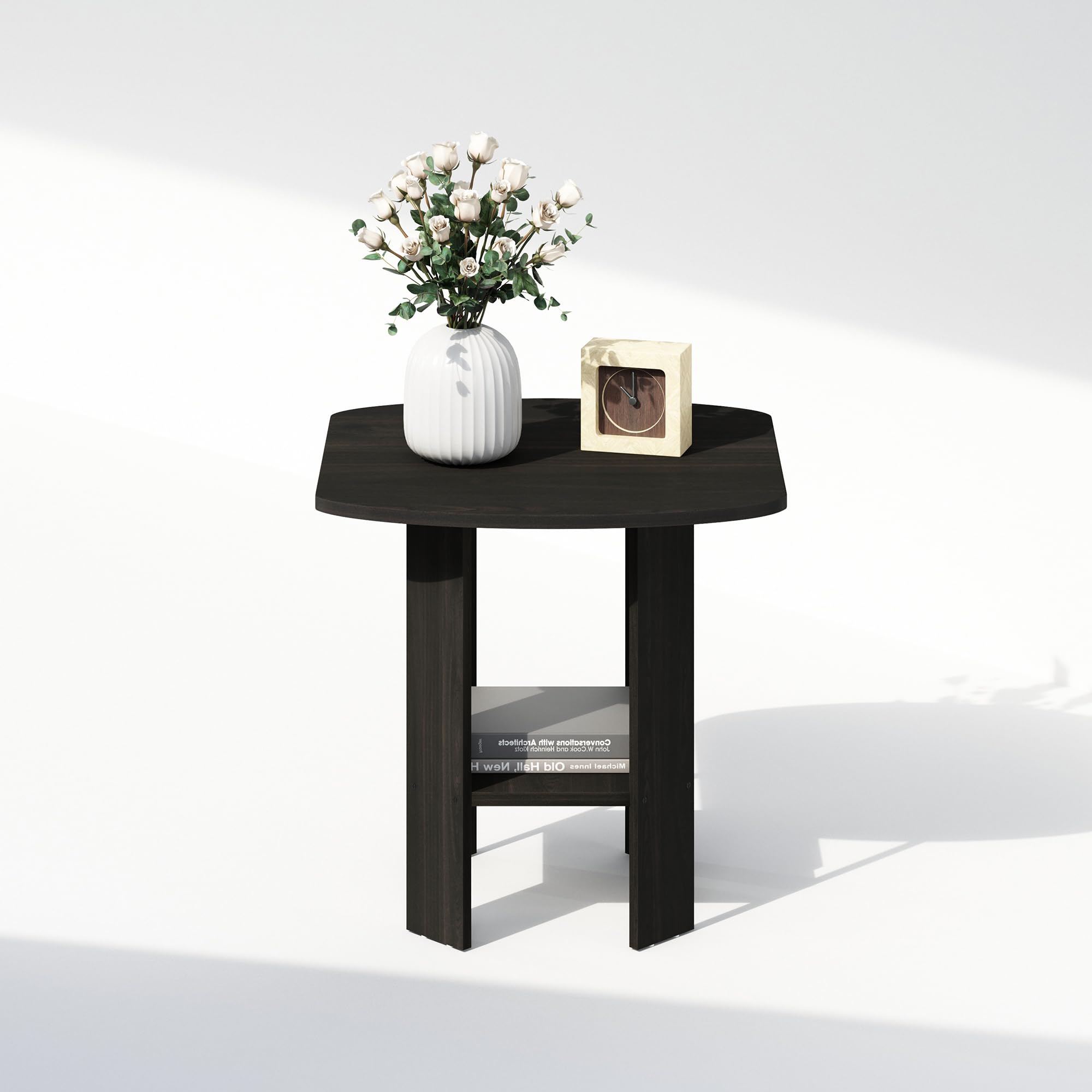 Furinno Tidur Simple Design Bedside Table Nightstand, Espresso