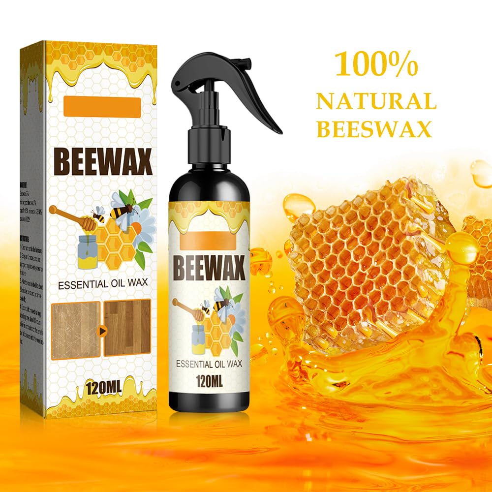 Natural Micro-Molecularized Beeswax Spray, 2024 Upgrade Beeswax Spray Furniture Polish Beeswax Wood Polish, Beeswax Furniture Polish Spray Bees Wax Furniture Polish (1PC)