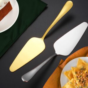 Pie Server, 2Pcs Pie Cake Server, 9 inch Thickened Stainless Steel Pizza Pastry Server Set, Wedding Cake Cutting Set for Pastry Pizza Dessert