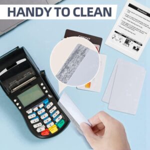 BTuregsau Card Reader Cleaning Cards - Dual Side Credit Card Reader Cleaner, CR80 Card Reader Cleaner POS Cleaning Cards (25PCS) Easy Install Easy to Use White