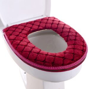 hokojix toilet seat pad soft toilet seat cushion toilet seat warmer washable toilet seat mat with zipper closure