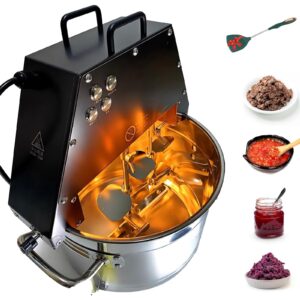 rodieto commercial electric food stirrer pot, 10l stainless steel automatic jam mixer pot, 360° double cycle stirring, rapid air drying, food mixer machine for making jam, sauce, filling