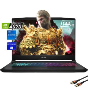 msi katana 15 gaming laptop, 15.6" 144hz fhd display, intel 13th gen core i7-13620h, geforce rtx 4070 8gb, wifi 6, 4-zone rgb backlit kb, webcam, win 11 pro, w/hdmi (64gb ram|1tb pcie ssd)