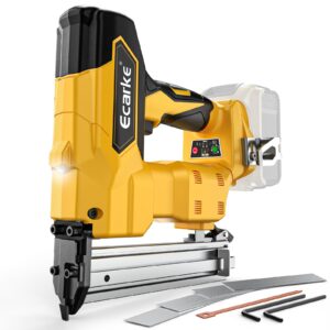 18ga cordless brad nailer for dewalt 20v max battery: electric brad nail gun with 18 gauge nails for upholstery woodworking - brushless- 2 mode - 5/8 to 1-1/4 inch - tool only