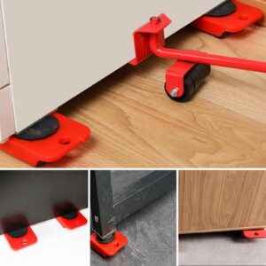 Furniture Lift Mover Tool Set-Furniture Movers with Wheels,Furniture Dolly 4 Wheels,330Lbs Capacity Furniture Lifters,360° Rotation Furniture Mover Dolly with Lifter for Refrigerator,Sofa,Cabinet