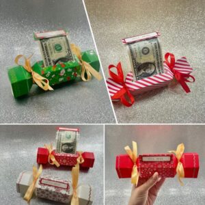 Christmas Money Dispenser and Money Box,Merry Christmas Money Box for Cash Gift,Christmas Money Holder Ornaments,Funny Christmas Money Pull Box for Kids Adults Friends (Cane Candy)