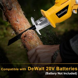 Reciprocating Saw Compatible with DeWalt 20V MAX Battery, Cordless Reciprocating Saw, 0-3000SPM Variable Speed, 4 Saw Blades for Metal and Wood Cutting (Battery Not Included)