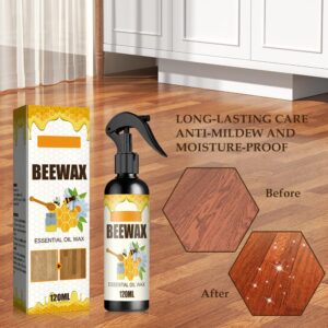 Natural Micro-Molecularized Beeswax Spray, 2024 Upgrade Beeswax Spray Furniture Polish Beeswax Wood Polish, Beeswax Furniture Polish Spray Bees Wax Furniture Polish (1PC)